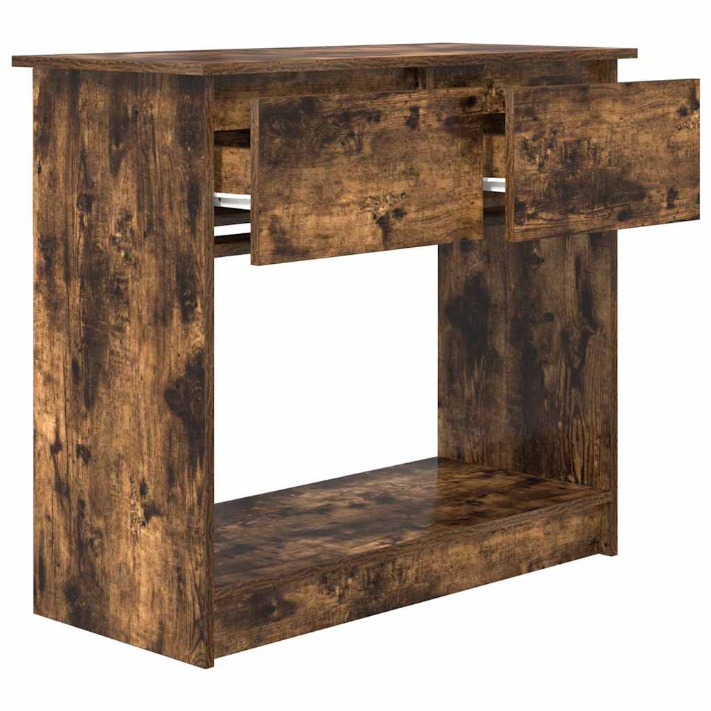 vidaXL Console Table with Drawers Smoked Oak 85,5x38,5x74,5 cm