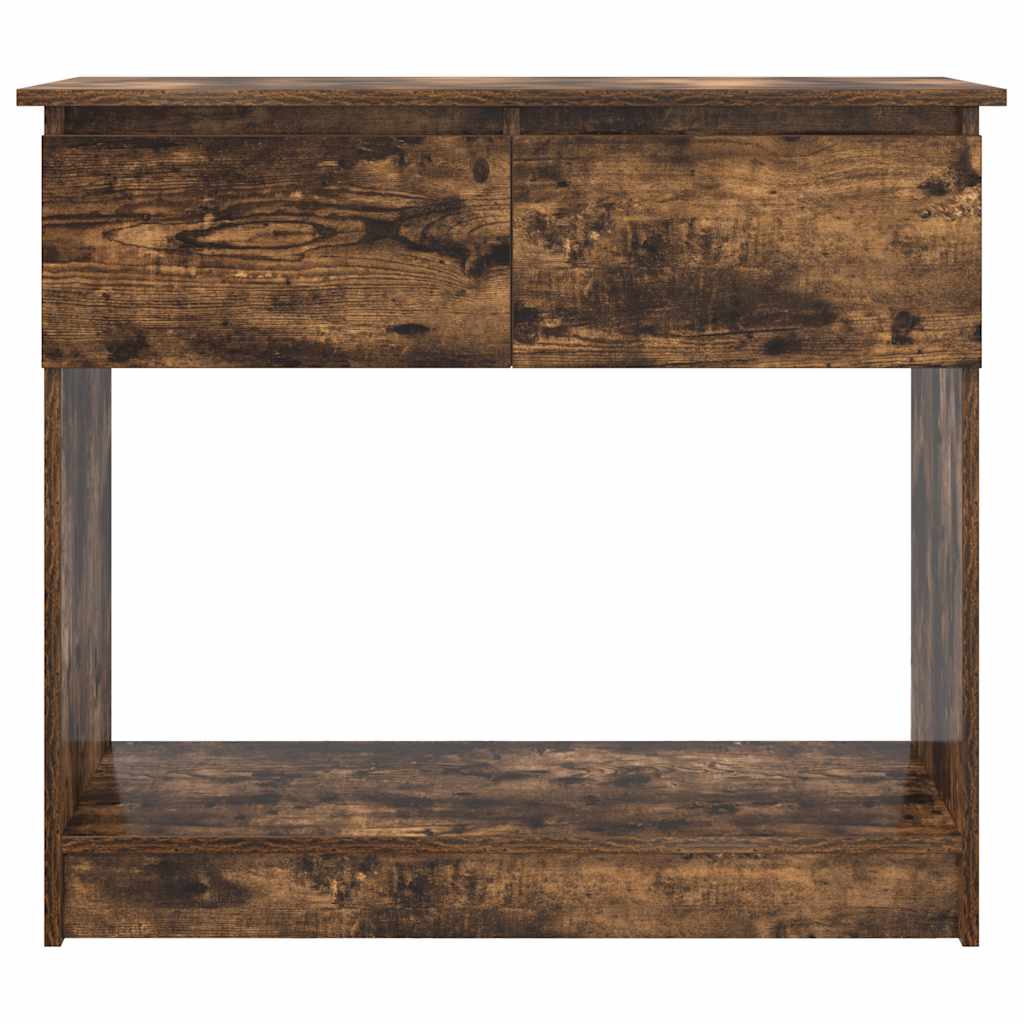vidaXL Console Table with Drawers Smoked Oak 85,5x38,5x74,5 cm