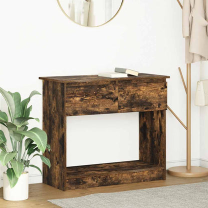 vidaXL Console Table with Drawers Smoked Oak 85,5x38,5x74,5 cm