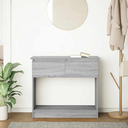 vidaXL Console Table with Drawers Grey Sonoma 85,5x38,5x74,5 cm