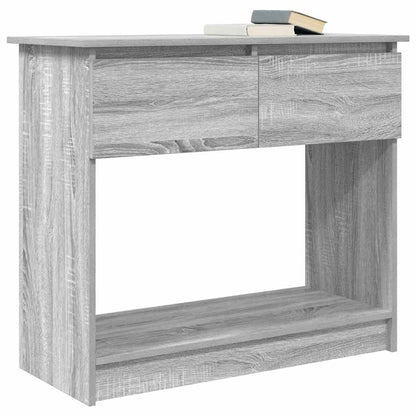 vidaXL Console Table with Drawers Grey Sonoma 85,5x38,5x74,5 cm