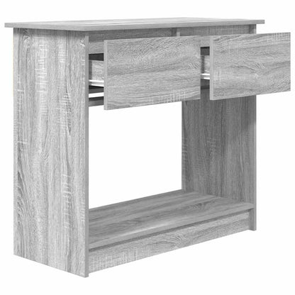 vidaXL Console Table with Drawers Grey Sonoma 85,5x38,5x74,5 cm
