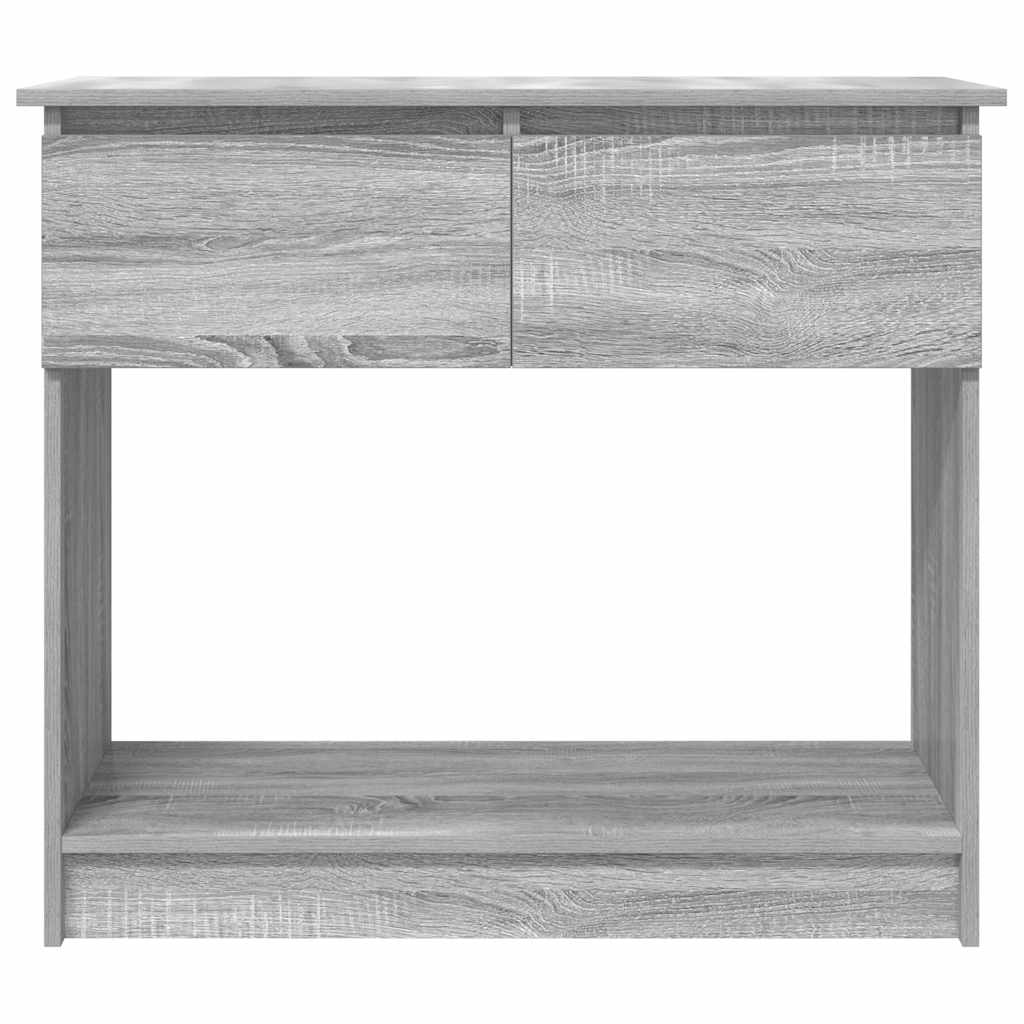 vidaXL Console Table with Drawers Grey Sonoma 85,5x38,5x74,5 cm