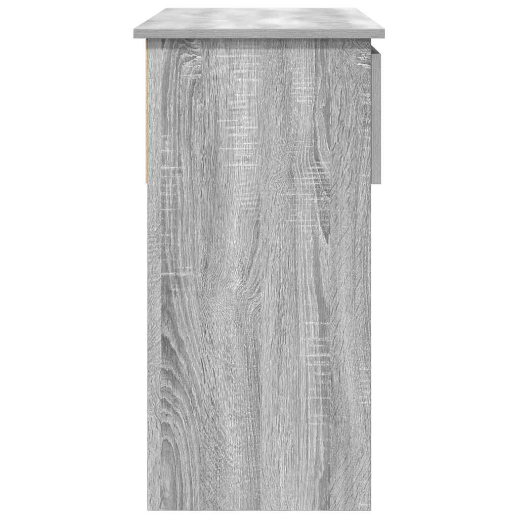 vidaXL Console Table with Drawers Grey Sonoma 85,5x38,5x74,5 cm