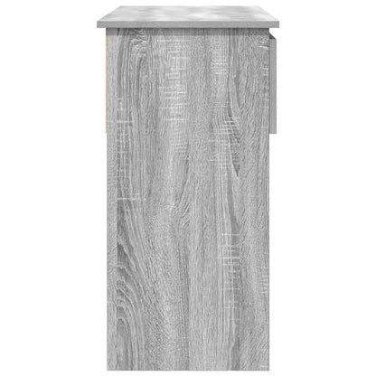 vidaXL Console Table with Drawers Grey Sonoma 85,5x38,5x74,5 cm