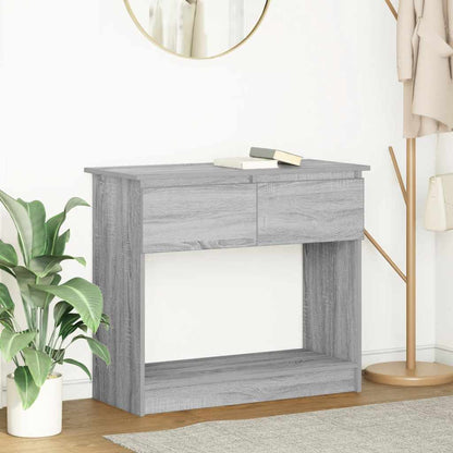 vidaXL Console Table with Drawers Grey Sonoma 85,5x38,5x74,5 cm