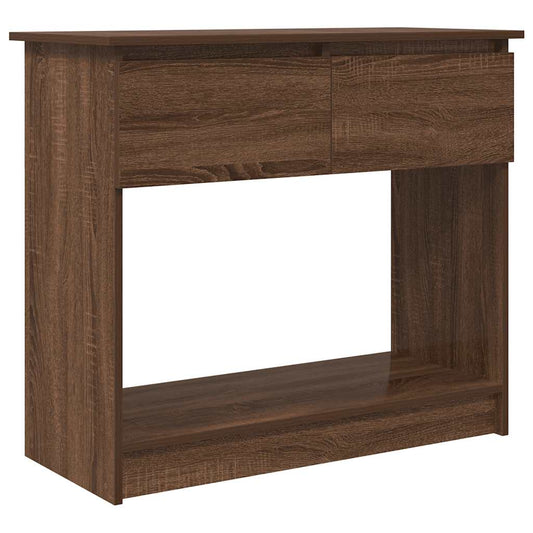 vidaXL Console Table with Drawers Brown Oak 85,5x38,5x74,5 cm