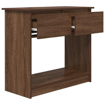 vidaXL Console Table with Drawers Brown Oak 85,5x38,5x74,5 cm