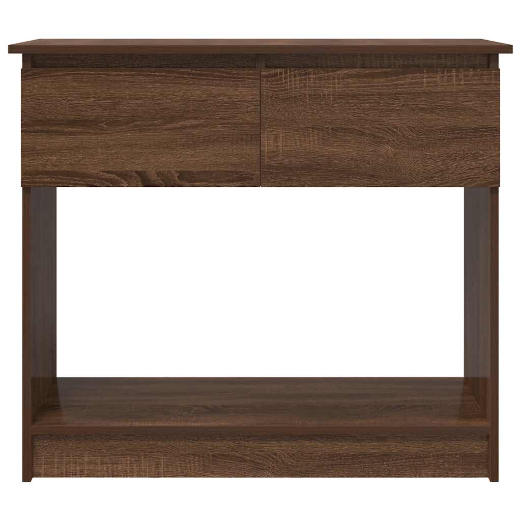 vidaXL Console Table with Drawers Brown Oak 85.5x38.5x74.5 cm