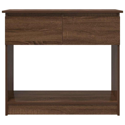 vidaXL Console Table with Drawers Brown Oak 85,5x38,5x74,5 cm