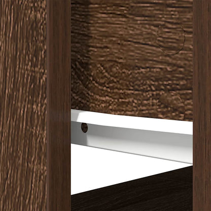 vidaXL Console Table with Drawers Brown Oak 85,5x38,5x74,5 cm