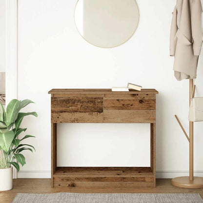 vidaXL Console Table with Drawers Old Wood 85,5x38,5x74,5 cm