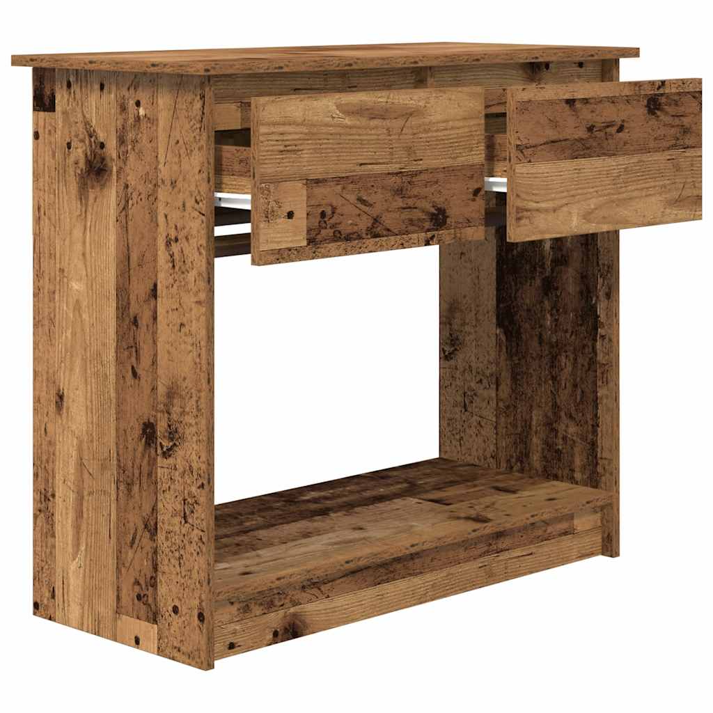 vidaXL Console Table with Drawers Old Wood 85,5x38,5x74,5 cm