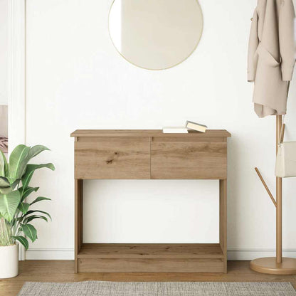 vidaXL Console Table with Drawers Artisan Oak 85,5x38,5x74,5 cm