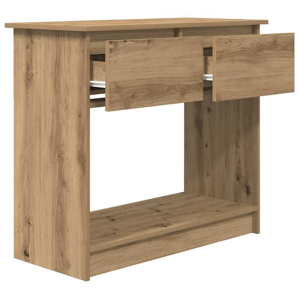 vidaXL Console Table with Drawers Artisan Oak 85,5x38,5x74,5 cm