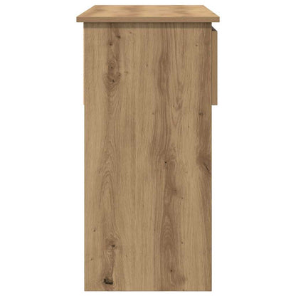 vidaXL Console Table with Drawers Artisan Oak 85,5x38,5x74,5 cm
