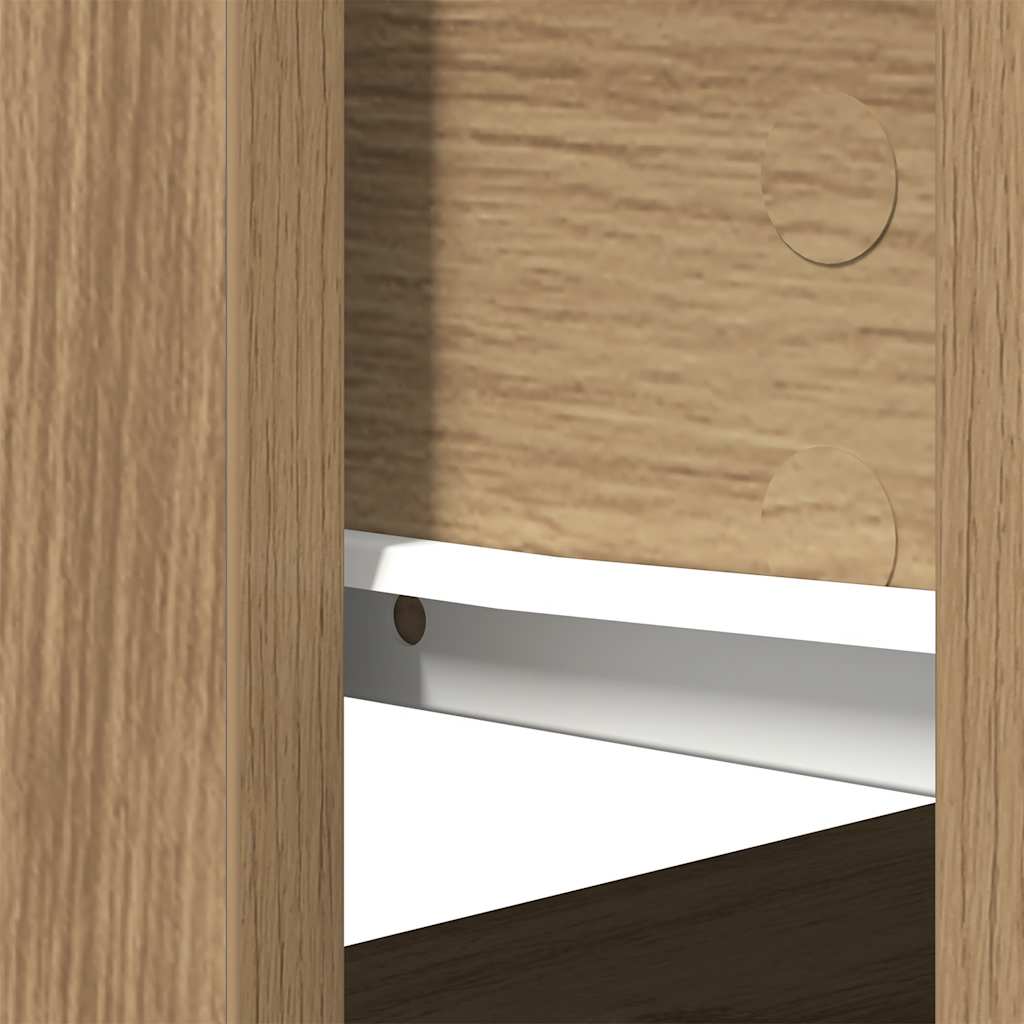 vidaXL Console Table with Drawers Artisan Oak 85,5x38,5x74,5 cm
