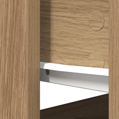 vidaXL Console Table with Drawers Artisan Oak 85,5x38,5x74,5 cm