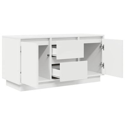 vidaXL TV Cabinet with LED Lights White 100x41x50 cm