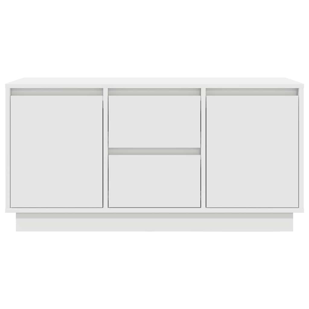 vidaXL TV Cabinet with LED Lights White 100x41x50 cm