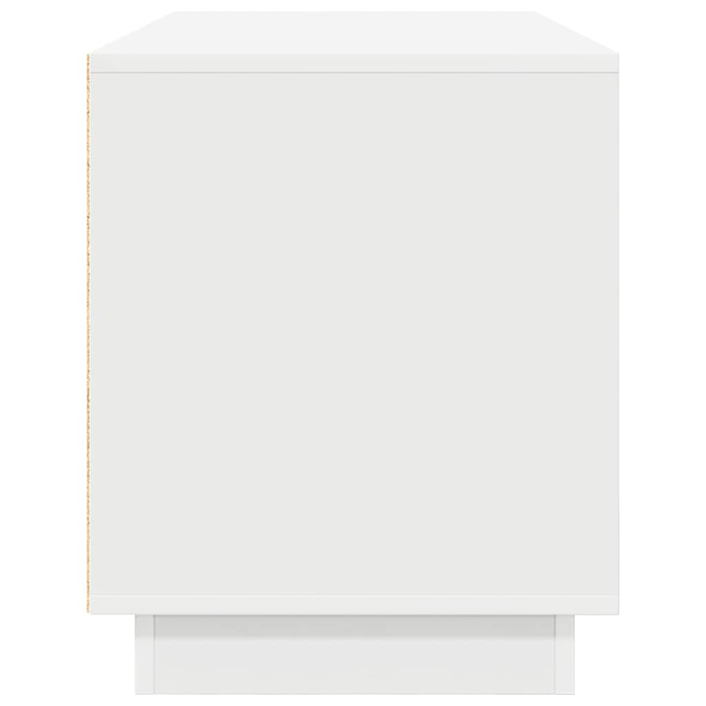 vidaXL TV Cabinet with LED Lights White 100x41x50 cm