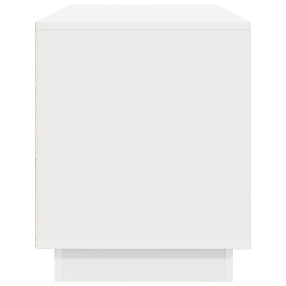 vidaXL TV Cabinet with LED Lights White 100x41x50 cm
