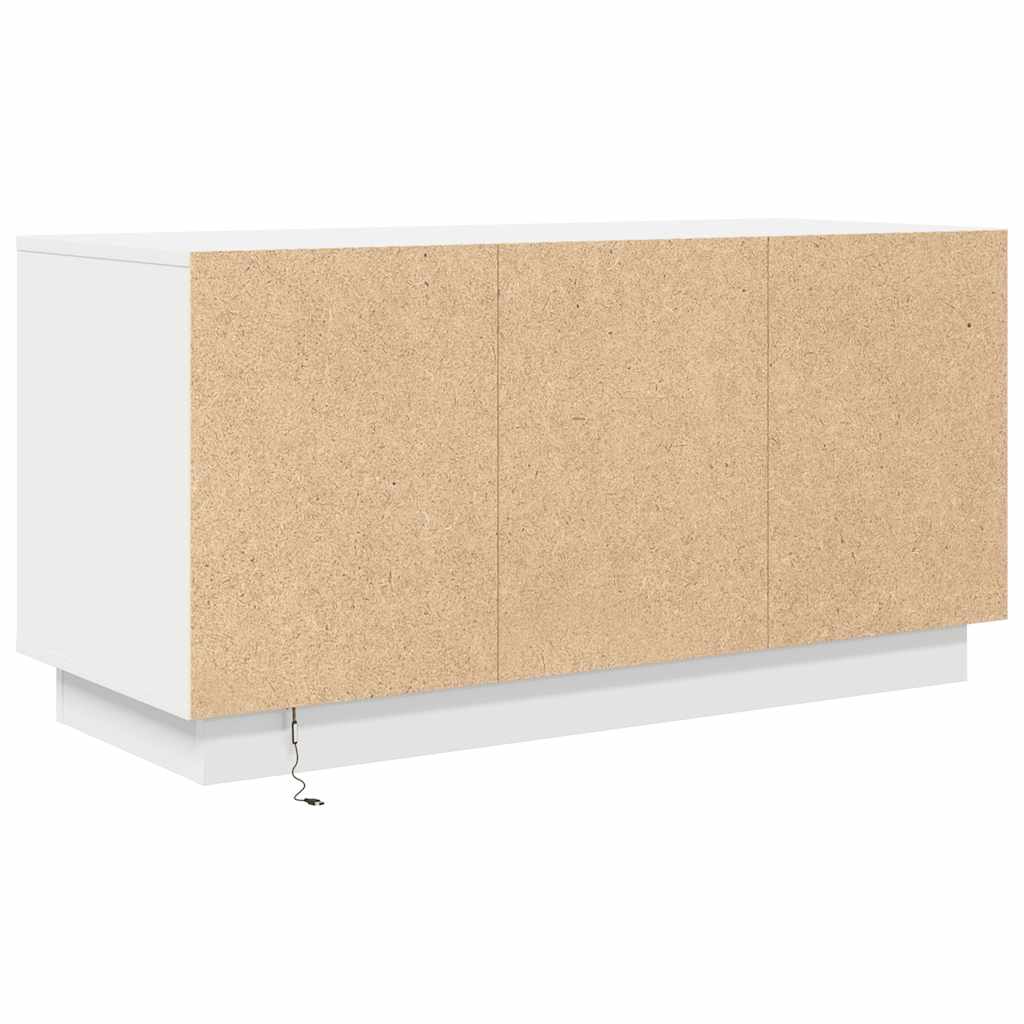 vidaXL TV Cabinet with LED Lights White 100x41x50 cm