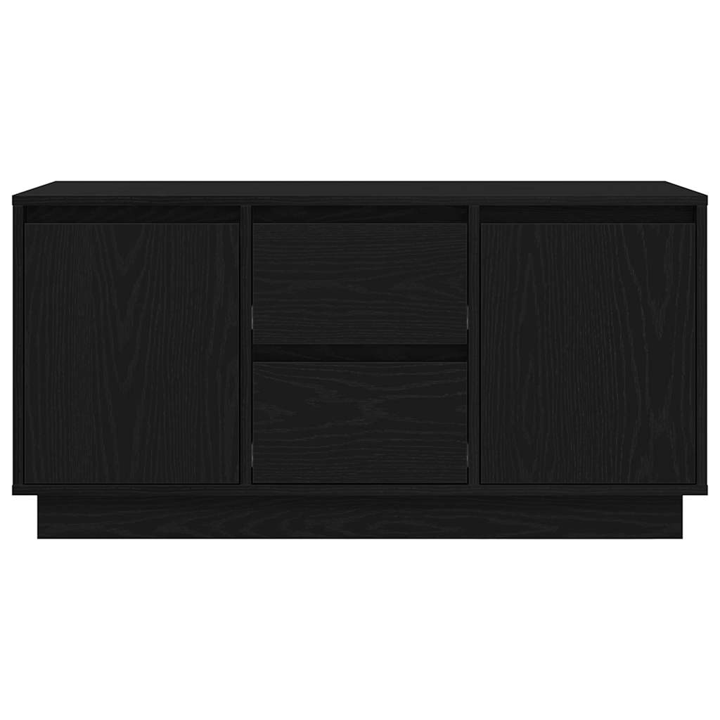 vidaXL TV Cabinet with LED Lights Black Oak 100x41x50 cm