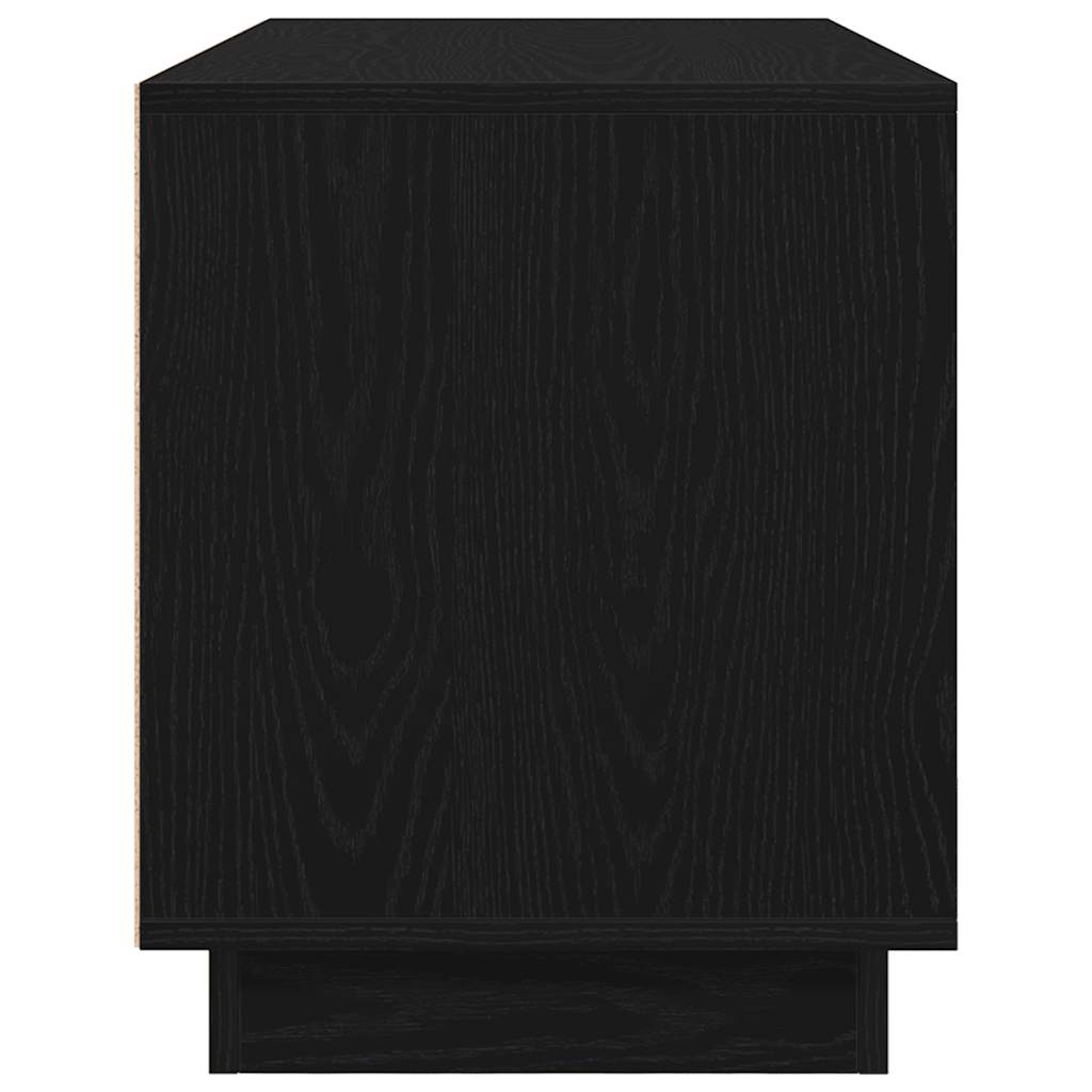 vidaXL TV Cabinet with LED Lights Black Oak 100x41x50 cm