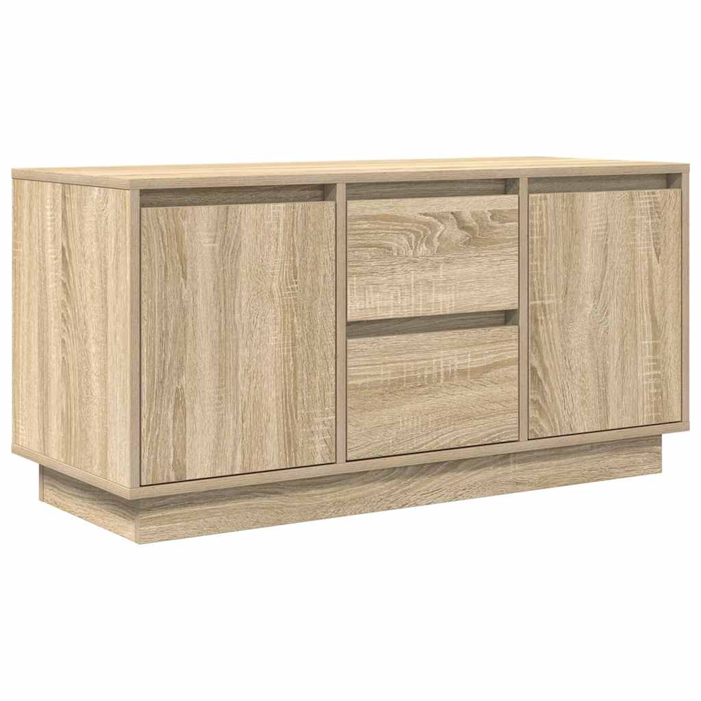 vidaXL TV Cabinet with LED Lights Sonoma Oak 100x41x50 cm