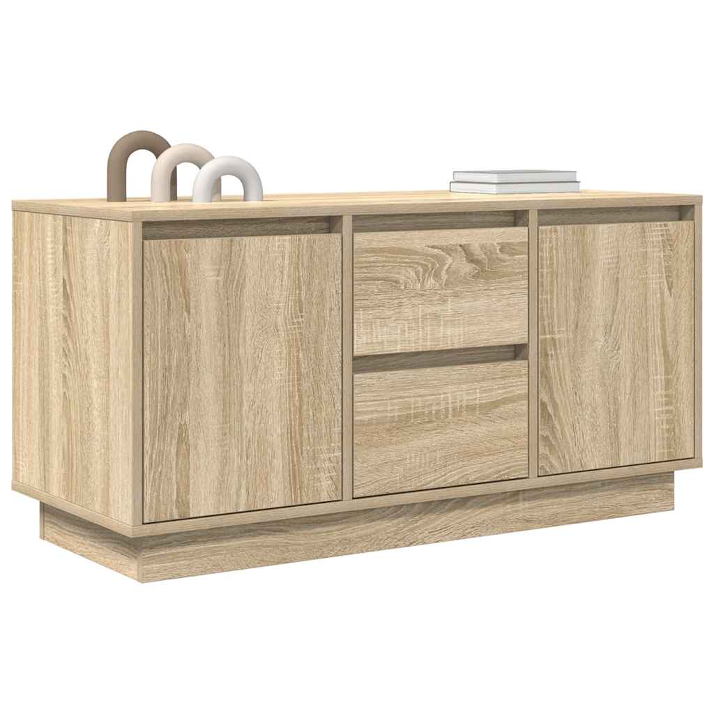 vidaXL TV Cabinet with LED Lights Sonoma Oak 100x41x50 cm