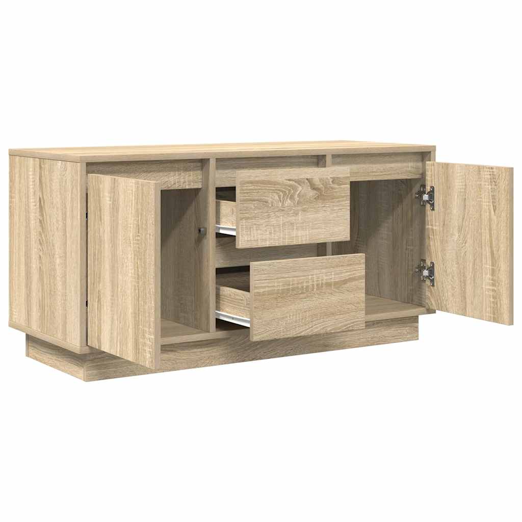 vidaXL TV Cabinet with LED Lights Sonoma Oak 100x41x50 cm