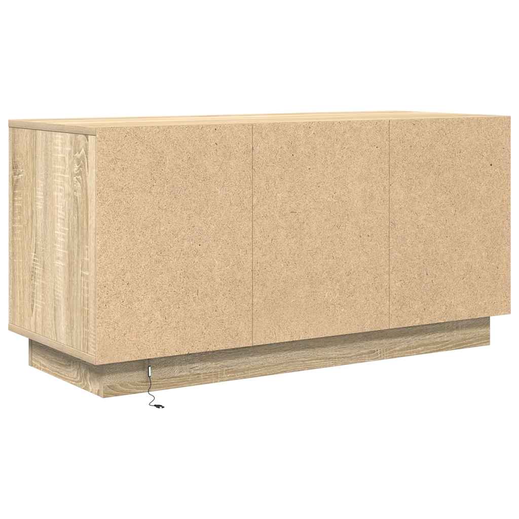 vidaXL TV Cabinet with LED Lights Sonoma Oak 100x41x50 cm