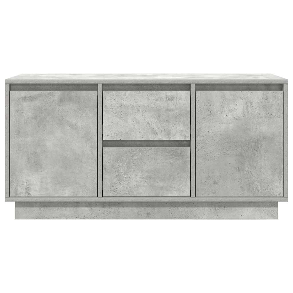 vidaXL TV Cabinet with LED Lights Concrete Grey 100x41x50 cm