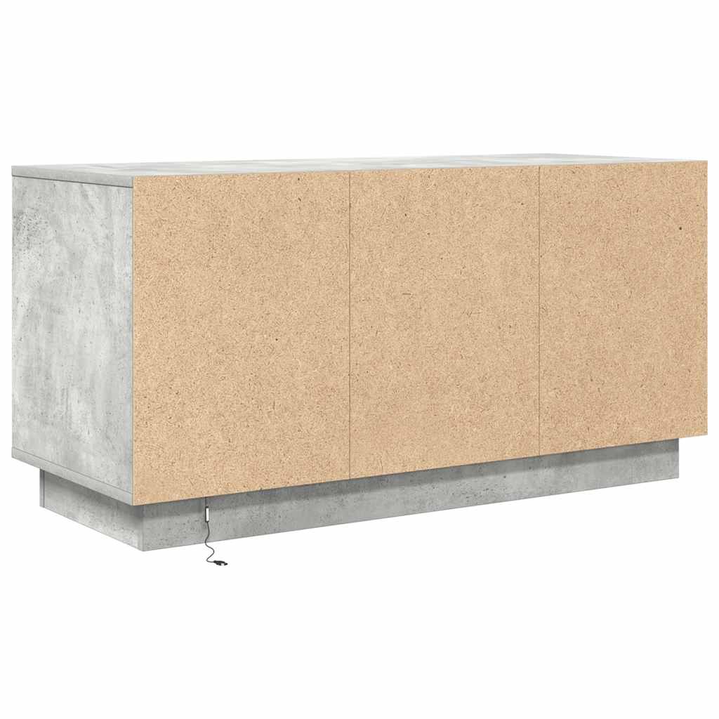 vidaXL TV Cabinet with LED Lights Concrete Grey 100x41x50 cm