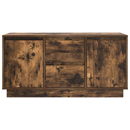 vidaXL TV Cabinet with LED Lights Smoked Oak 100x41x50 cm