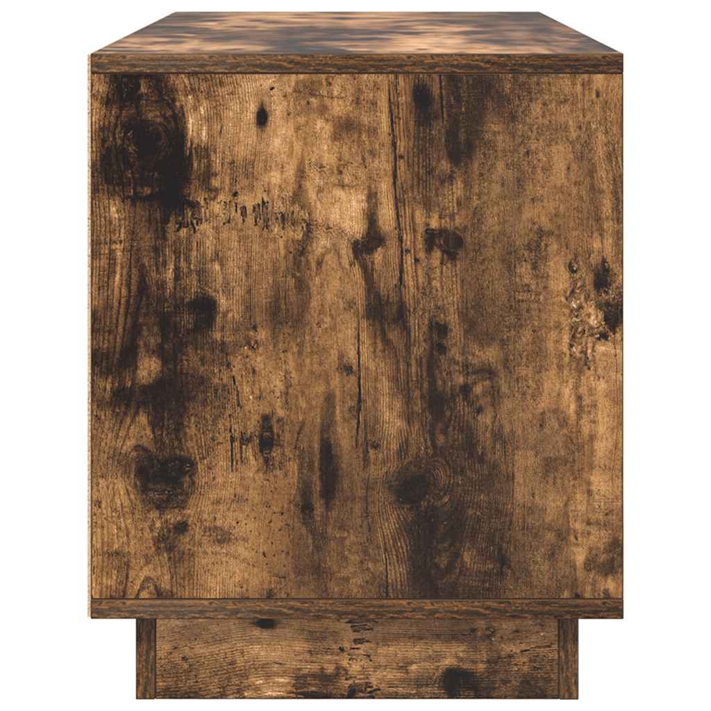 vidaXL TV Cabinet with LED Lights Smoked Oak 100x41x50 cm