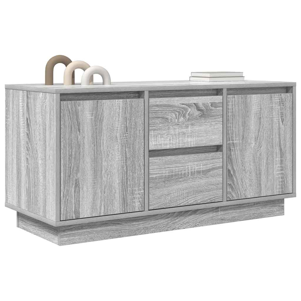 vidaXL TV Cabinet with LED Lights Grey Sonoma 100x41x50 cm