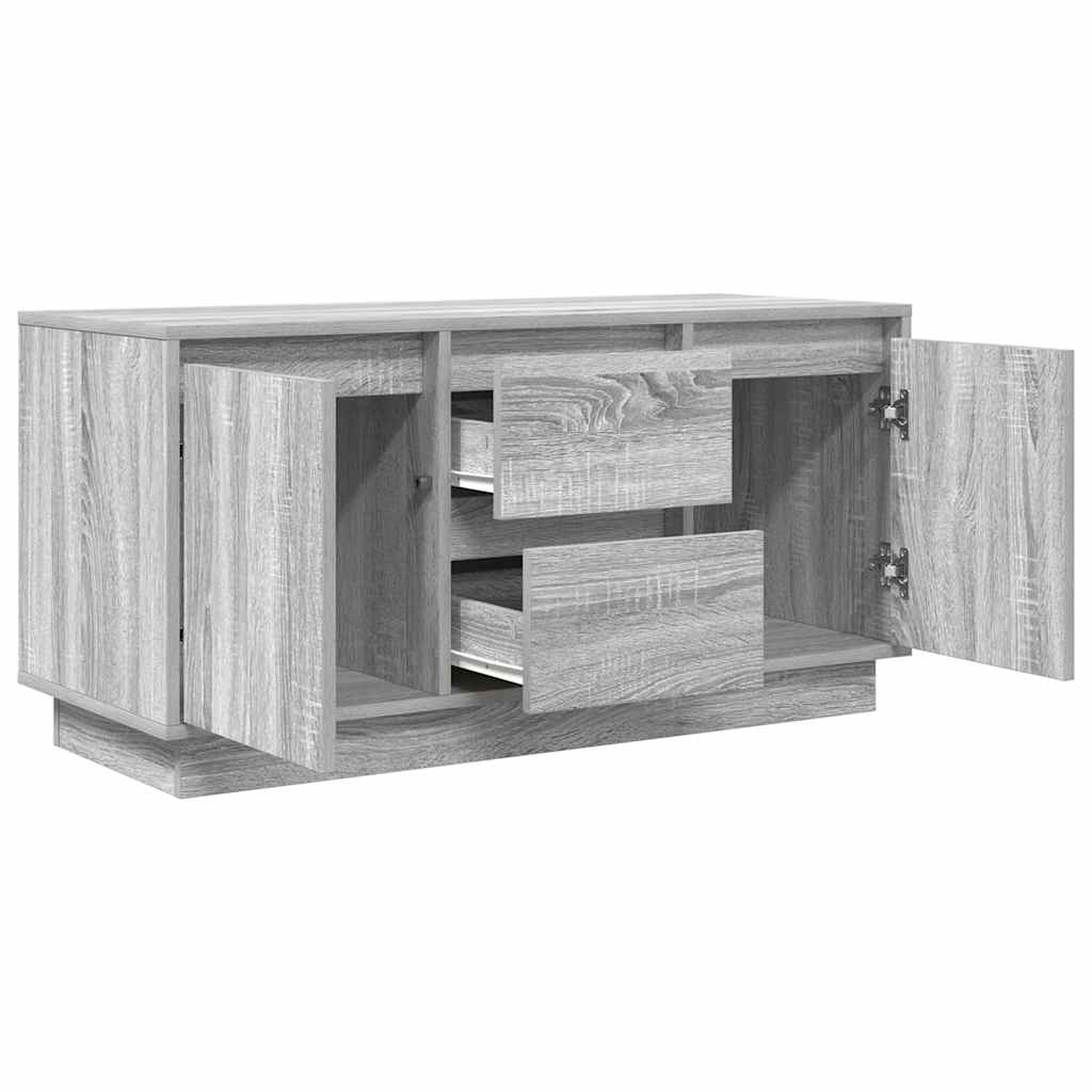 vidaXL TV Cabinet with LED Lights Grey Sonoma 100x41x50 cm
