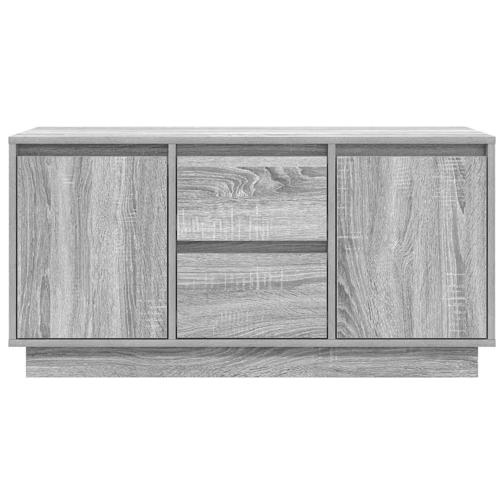 vidaXL TV Cabinet with LED Lights Grey Sonoma 100x41x50 cm