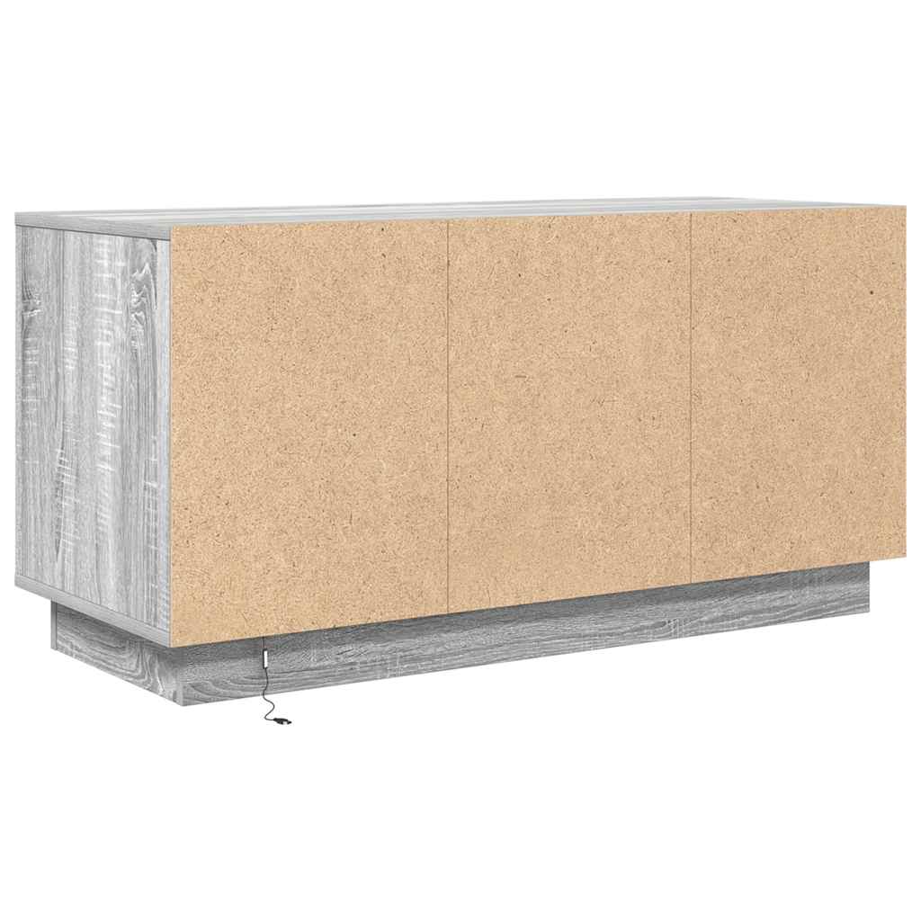 vidaXL TV Cabinet with LED Lights Grey Sonoma 100x41x50 cm
