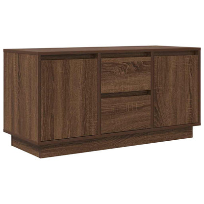 vidaXL TV Cabinet with LED Lights Brown Oak 100x41x50 cm
