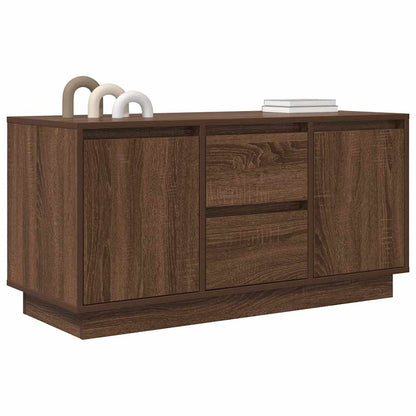 vidaXL TV Cabinet with LED Lights Brown Oak 100x41x50 cm