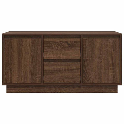 vidaXL TV Cabinet with LED Lights Brown Oak 100x41x50 cm
