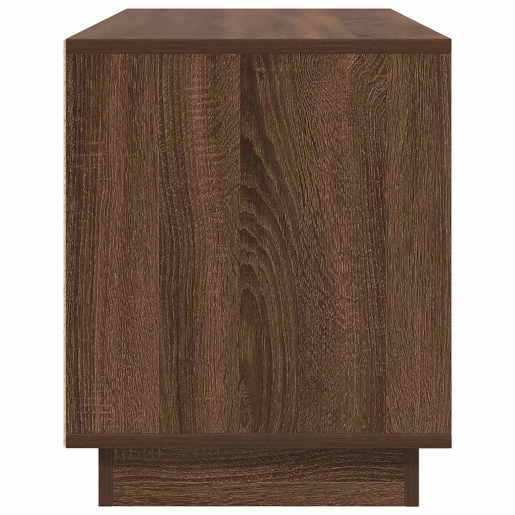 vidaXL TV Cabinet with LED Lights Brown Oak 100x41x50 cm