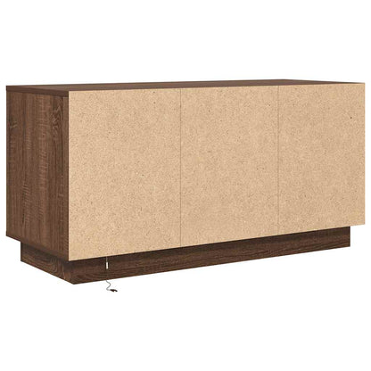 vidaXL TV Cabinet with LED Lights Brown Oak 100x41x50 cm