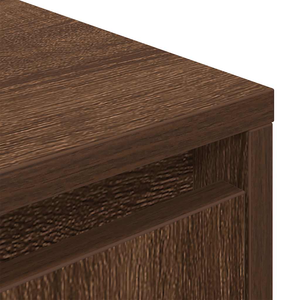 vidaXL TV Cabinet with LED Lights Brown Oak 100x41x50 cm