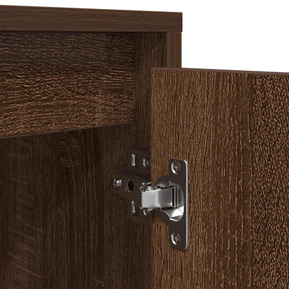 vidaXL TV Cabinet with LED Lights Brown Oak 100x41x50 cm