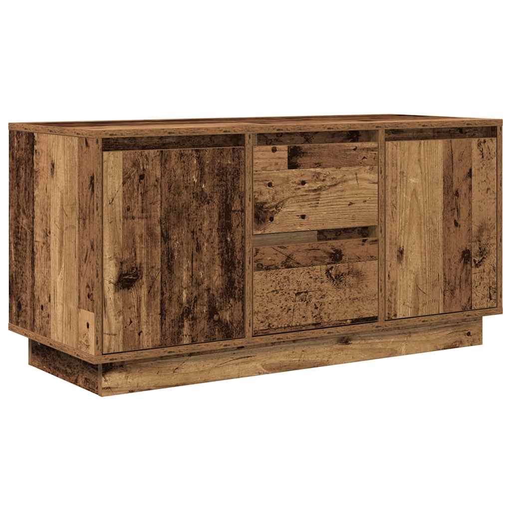 vidaXL TV Cabinet with LED Lights Old Wood 100x41x50 cm