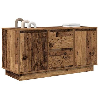 vidaXL TV Cabinet with LED Lights Old Wood 100x41x50 cm